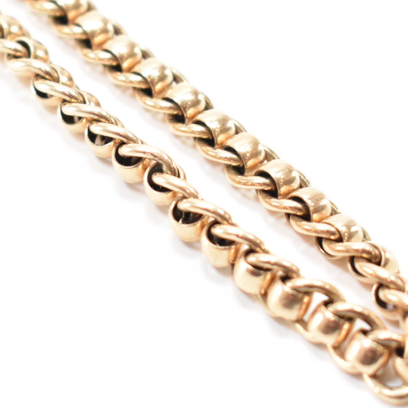 HALLMARKED 9CT GOLD FANCY LINK CHAIN BRACELET - Image 3 of 5