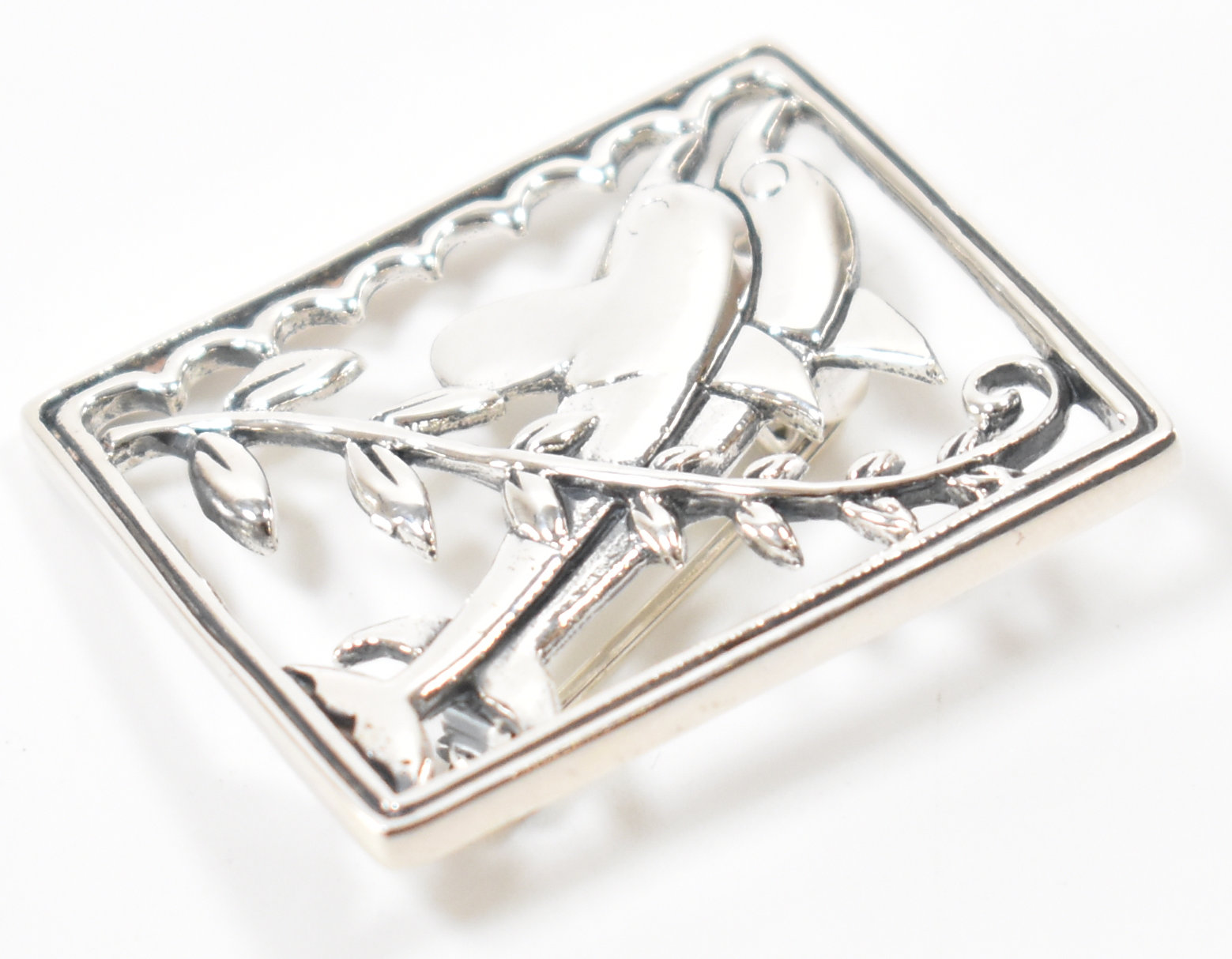 DANISH STYLE SILVER DOLPHIN BROOCH - Image 2 of 4