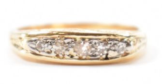 18CT GOLD & DIAMOND FIVE STONE RING