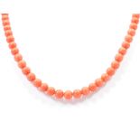 GOLD & CORAL COLLAR NECKLACE