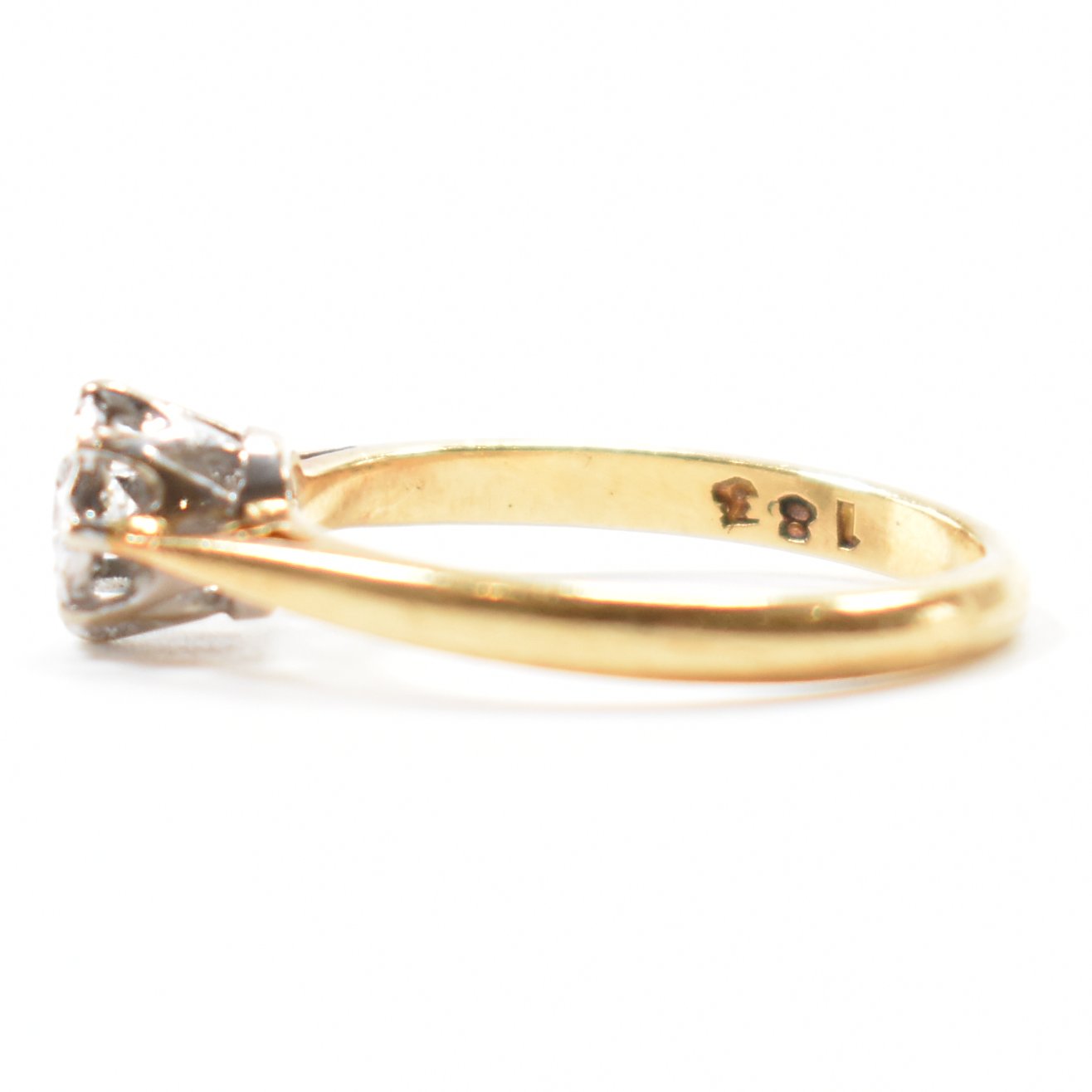 HALLMARKED 18CT GOLD & DIAMOND SOLITAIRE RING - Image 2 of 8