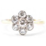 HALLMARKED18CT GOLD & DIAMOND CLUSTER RING