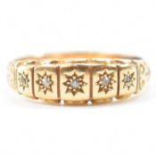 VINTAGE 18CT GOLD & DIAMOND 5 STONE RING