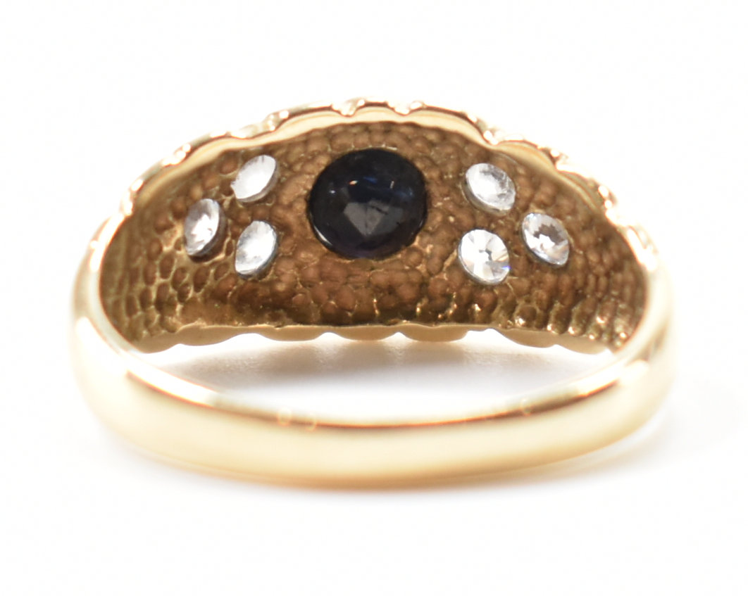 HALLMARKED 9CT GOLD SAPPHIRE & CZ RING - Image 3 of 8