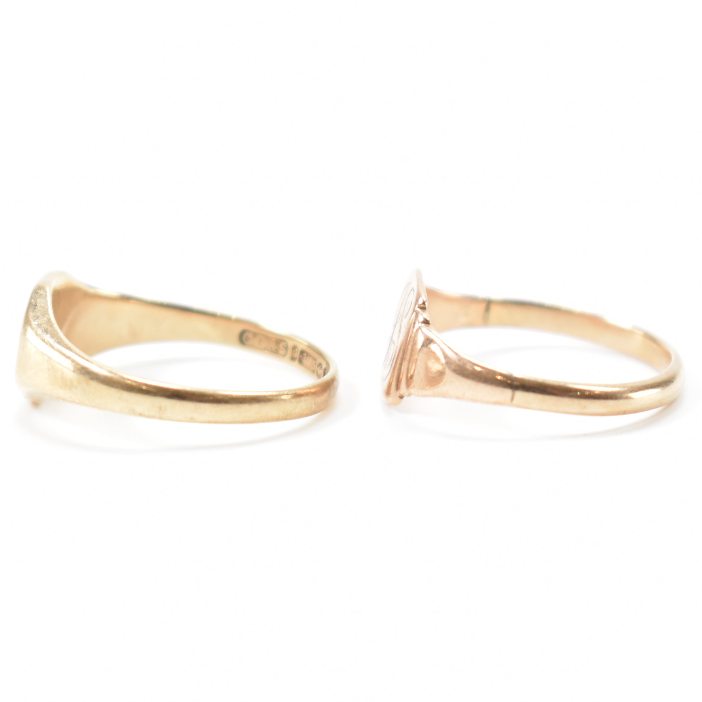 TWO 9CT GOLD SIGNET RINGS - Image 2 of 7