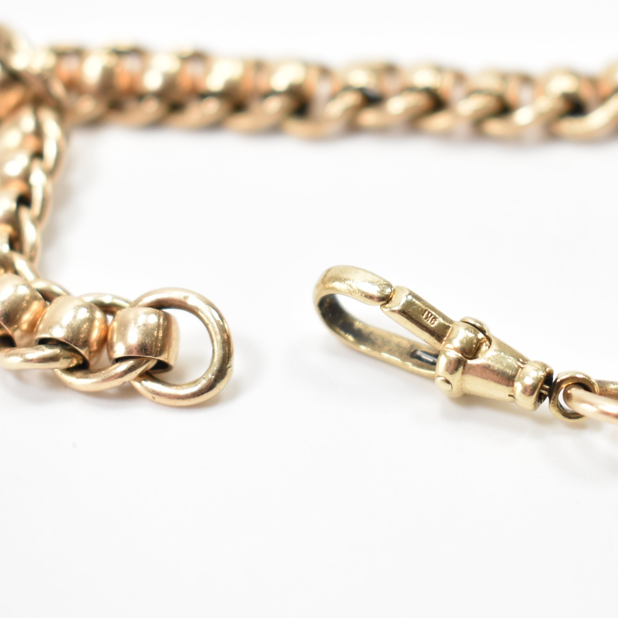 HALLMARKED 9CT GOLD FANCY LINK CHAIN BRACELET - Image 5 of 5