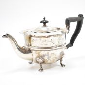 EDWARDIAN SILVER HALLMARKED TEAPOT