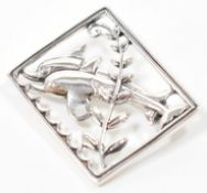 DANISH STYLE SILVER DOLPHIN BROOCH