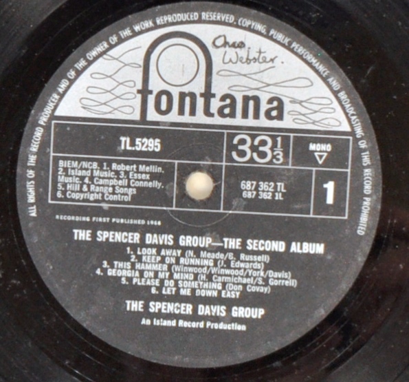 THE SPENCER DAVIS GROUP - TWO VINYL RECORD ALBUMS - Image 5 of 6