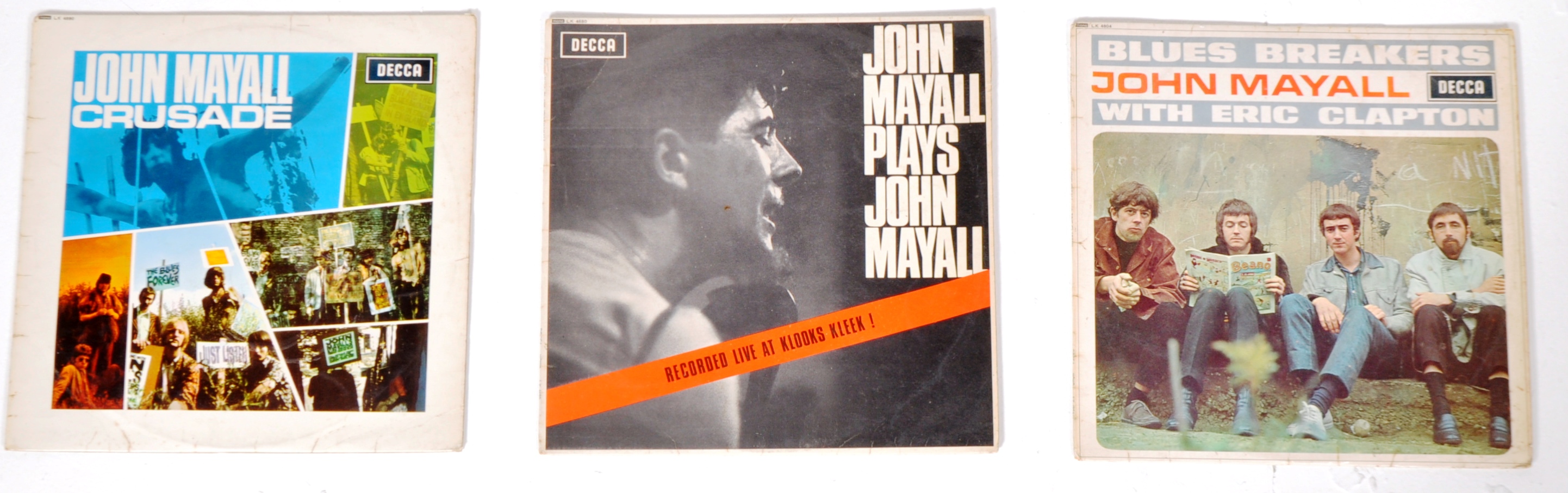 JOHN MAYALL - THREE FIRST PRESS VINYL RECORD ALBUMS
