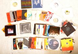 MIXED COLLECTION OF 80+ 45RPM 7" VINYL SINGLES