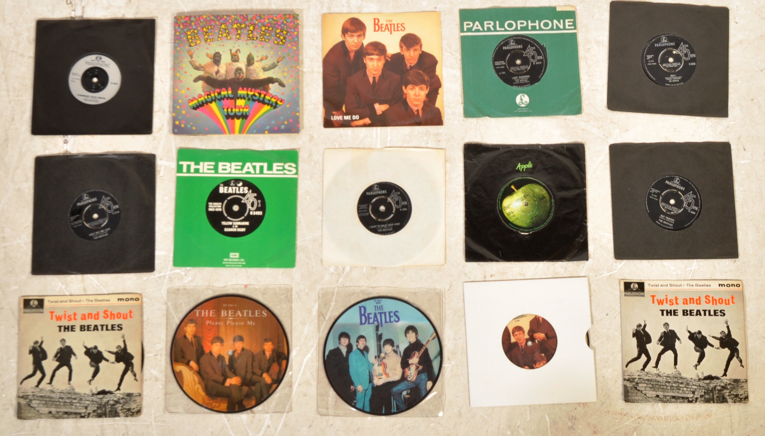 THE BEATLES - SLECTION OF 45RPM 7" VINYL SINGLES