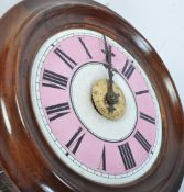 EARLY 20TH CENTURY WALNUT CASED POSTAL CLOCK