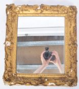 19TH CENTURY GILT ON GESSO WALL MIRROR