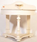 19TH CENTURY MARBLE TOPPED WOODEN HALL STAND