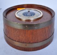 GERAUD LAFITTE - MID CENTURY OAK BRASS BOUND BAROMETER