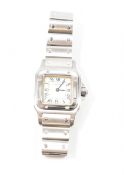 CARTIER SANTOS LADIES STAINLESS STEEL WATCH