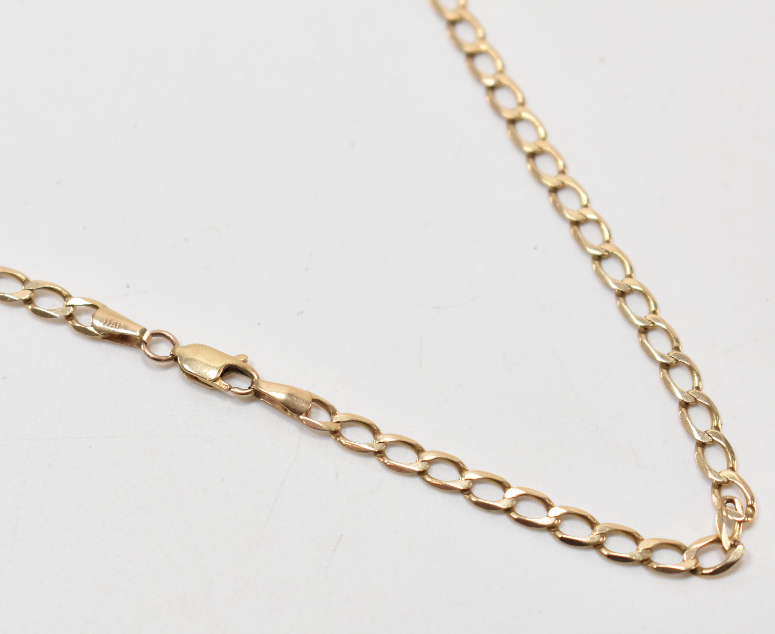 HALLMARKED 9CT GOLD CURB LINK CHAIN NECKLACE - Image 4 of 5