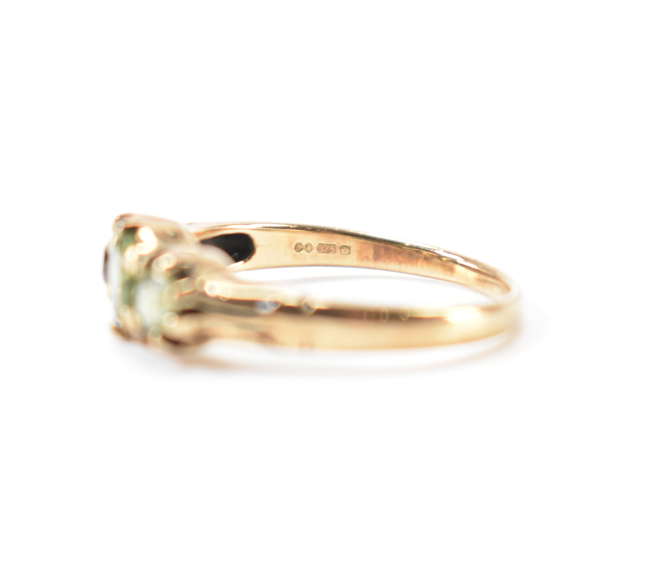 HALLMARKED 9CT GOLD & PERIDOT RING - Image 7 of 9