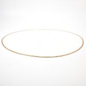 HALLMARKED 9CT GOLD FLAT CURB LINK NECKLACE