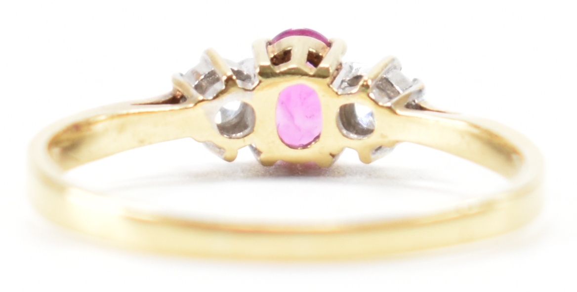 HALLMARKED 18CT GOLD RUBY & DIAMOND RING - Image 4 of 8