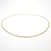 HALLMARKED 9CT GOLD FLAT LINK NECKLACE CHAIN