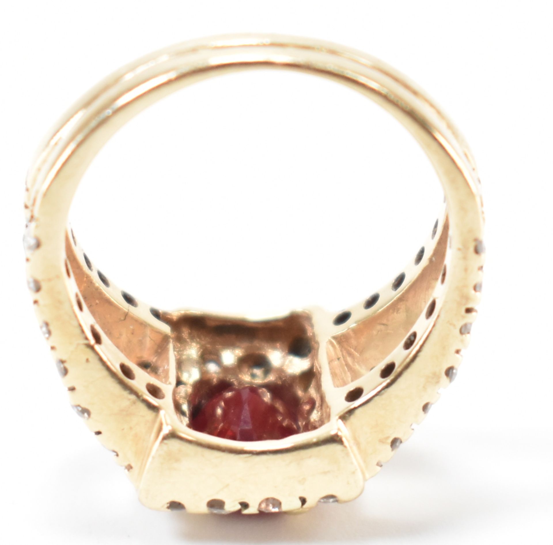 VINTAGE RUBY & DIAMOND GOLD RING - Image 7 of 8