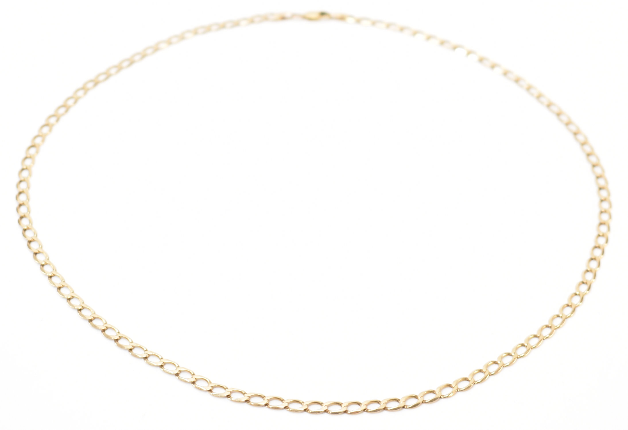 HALLMARKED 9CT GOLD CURB LINK CHAIN NECKLACE - Image 2 of 5