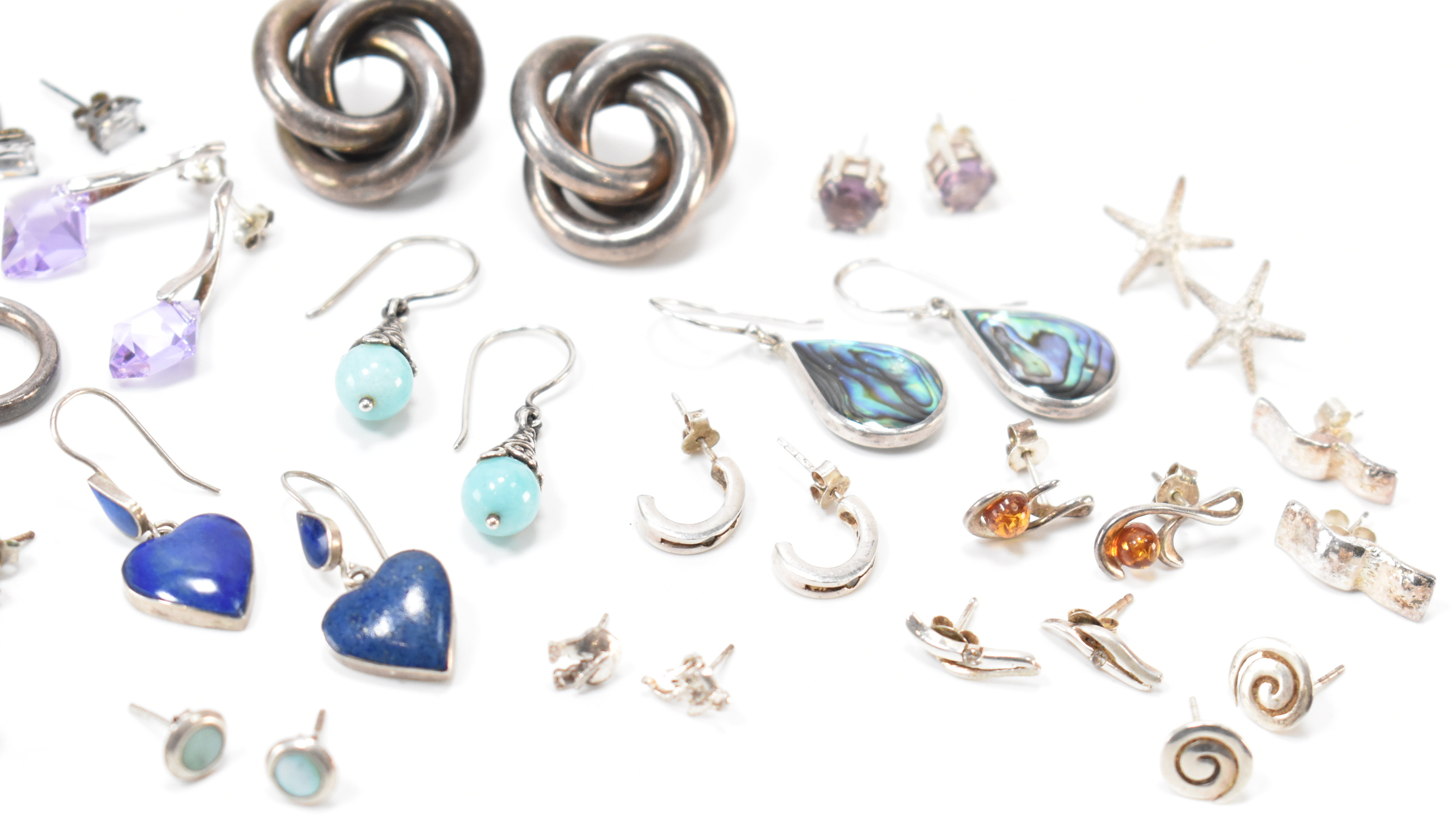 ASSORTMENT OF SILVER EARRINGS - Image 4 of 5