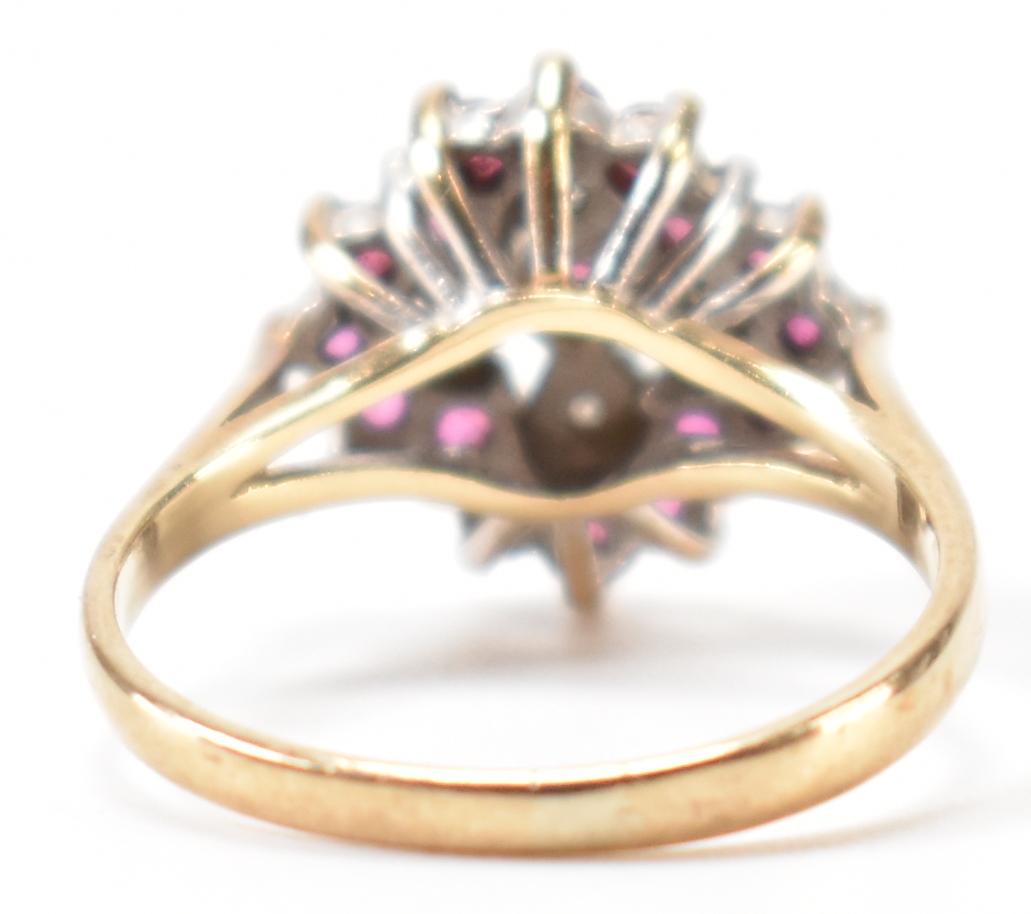 HALLMARKED 9CT GOLD RUBY & DIAMOND RING - Image 4 of 8