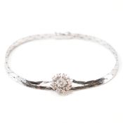 HALLMARKED 18CT WHITE GOLD & DIAMOND BRACELET