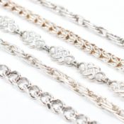 GROUP OF 925 SILVER CHAIN BRACELETS