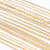GROUP OF 925 SILVER GILT GOLD TONE CHAIN NECKLACES & BRACELET