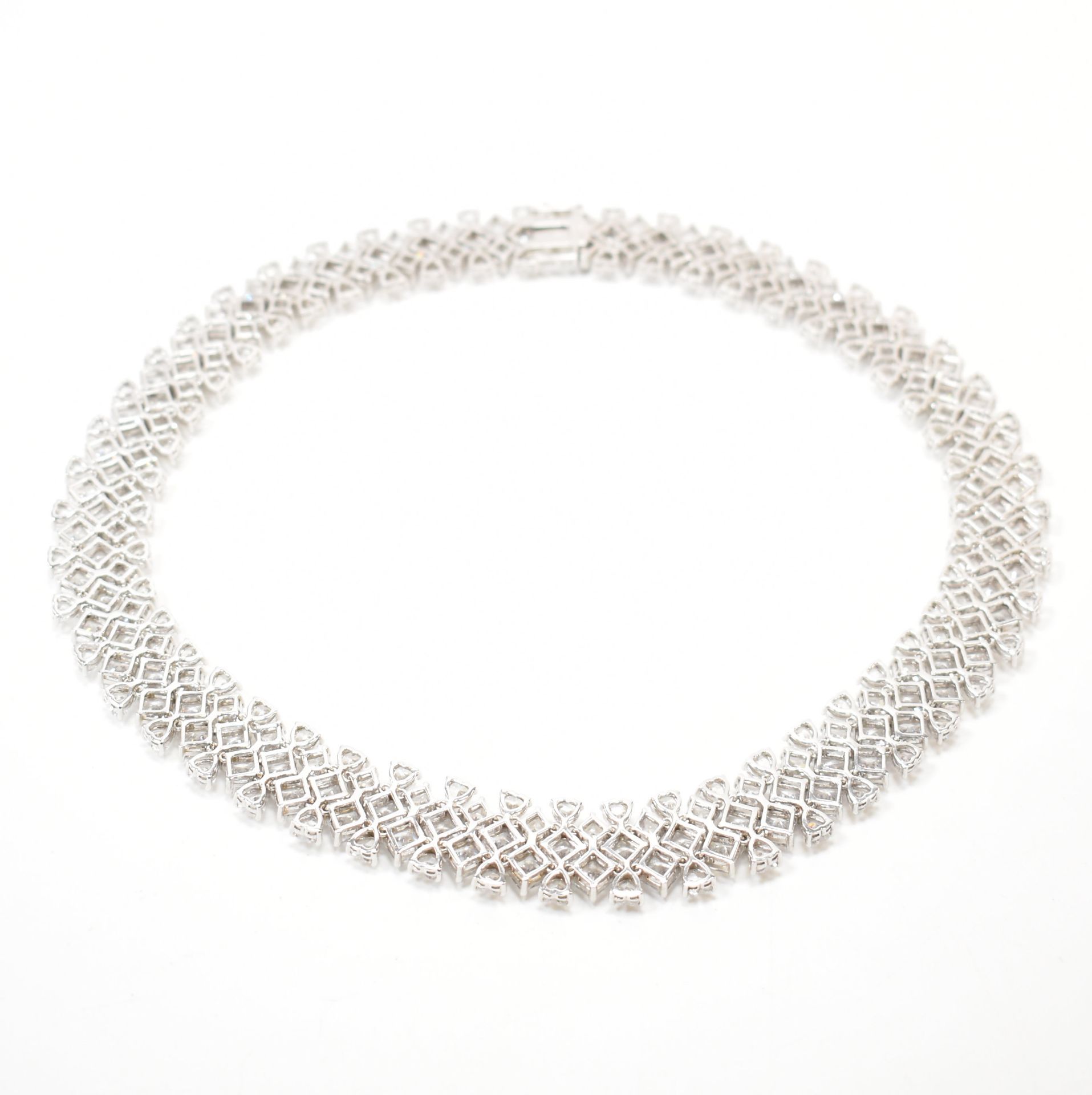 925 SILVER CUBIC ZIRCONIA STONE SET COLLAR NECKLACE - Image 4 of 5