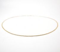 HALLMARKED 9CT GOLD FLAT LINK NECKLACE CHAIN