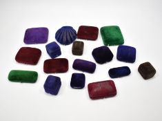 COLLECTION OF VELVET JEWELLERY BOXES