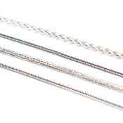 FOUR SILVER NECKLACE CHAINS