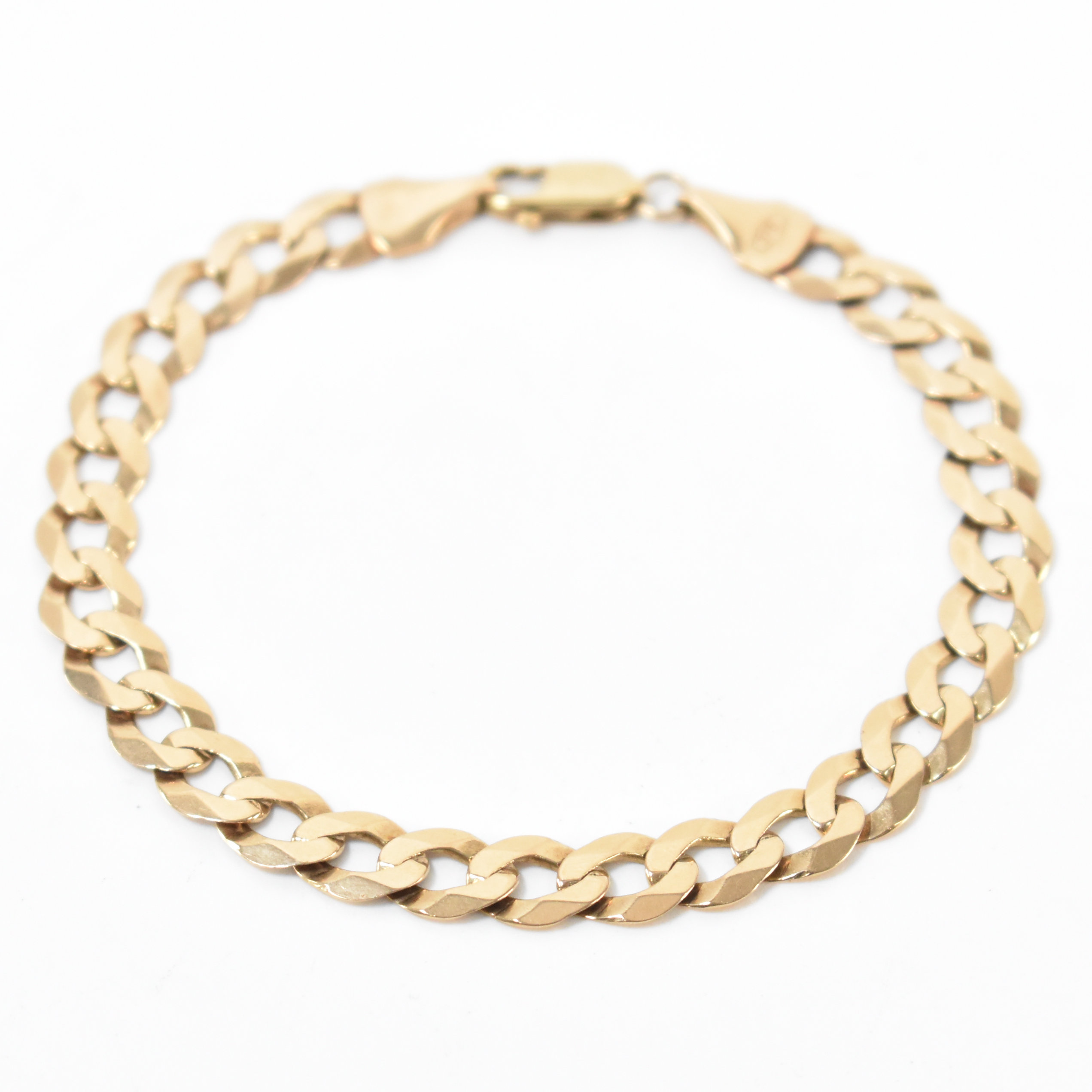 VINTAGE GOLD FLAT CURB LINK BRACELET