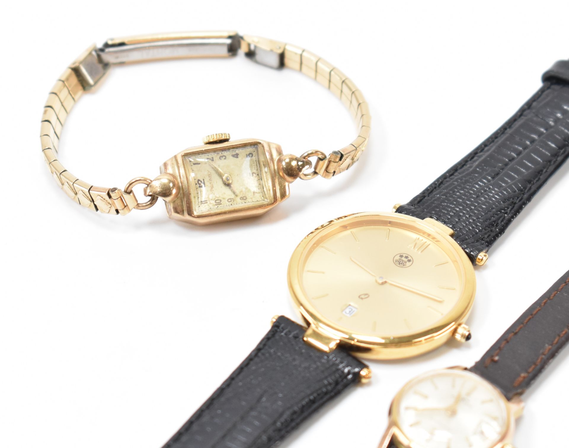 THREE VINTAGE WRIST WATCHES INCLUDING 9CT GOLD - Bild 2 aus 4