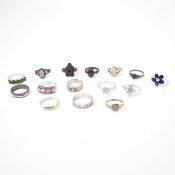 GROUP OF VINTAGE SILVER RINGS