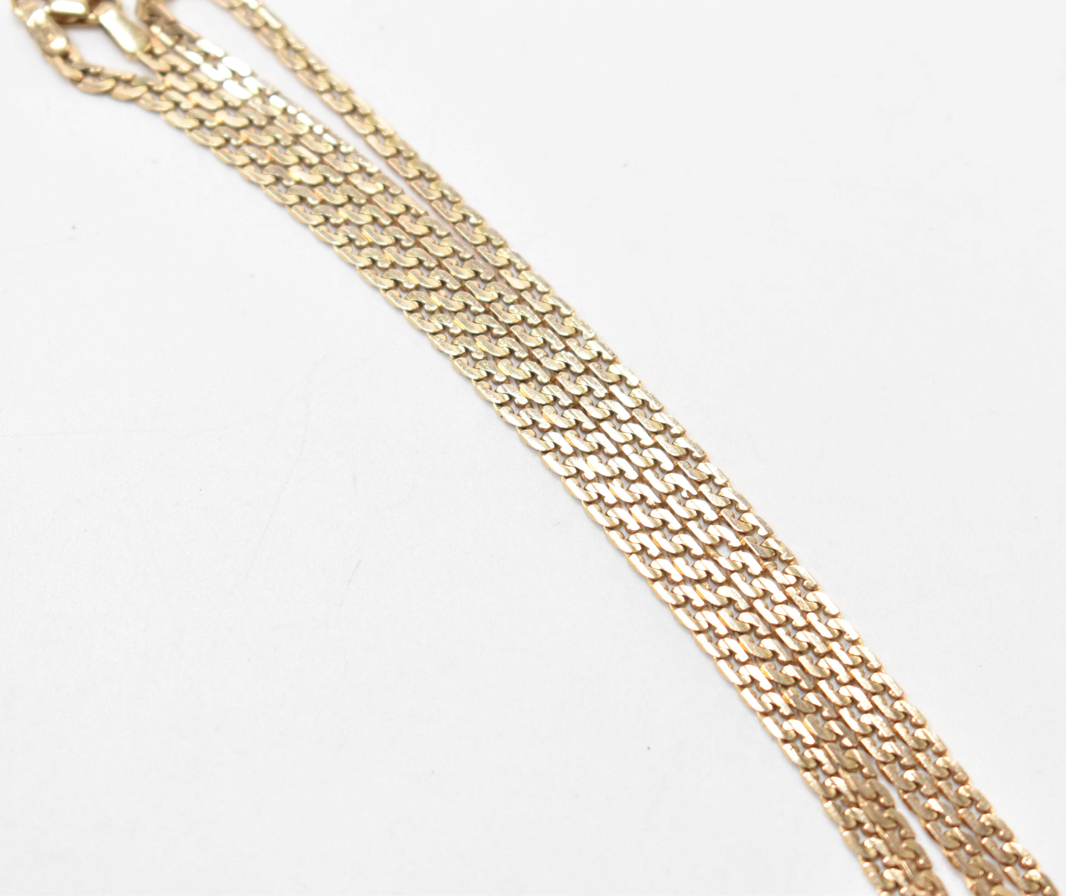 HALLMARKED 9CT GOLD CURB LINK CHAIN NECKLACE - Image 3 of 5