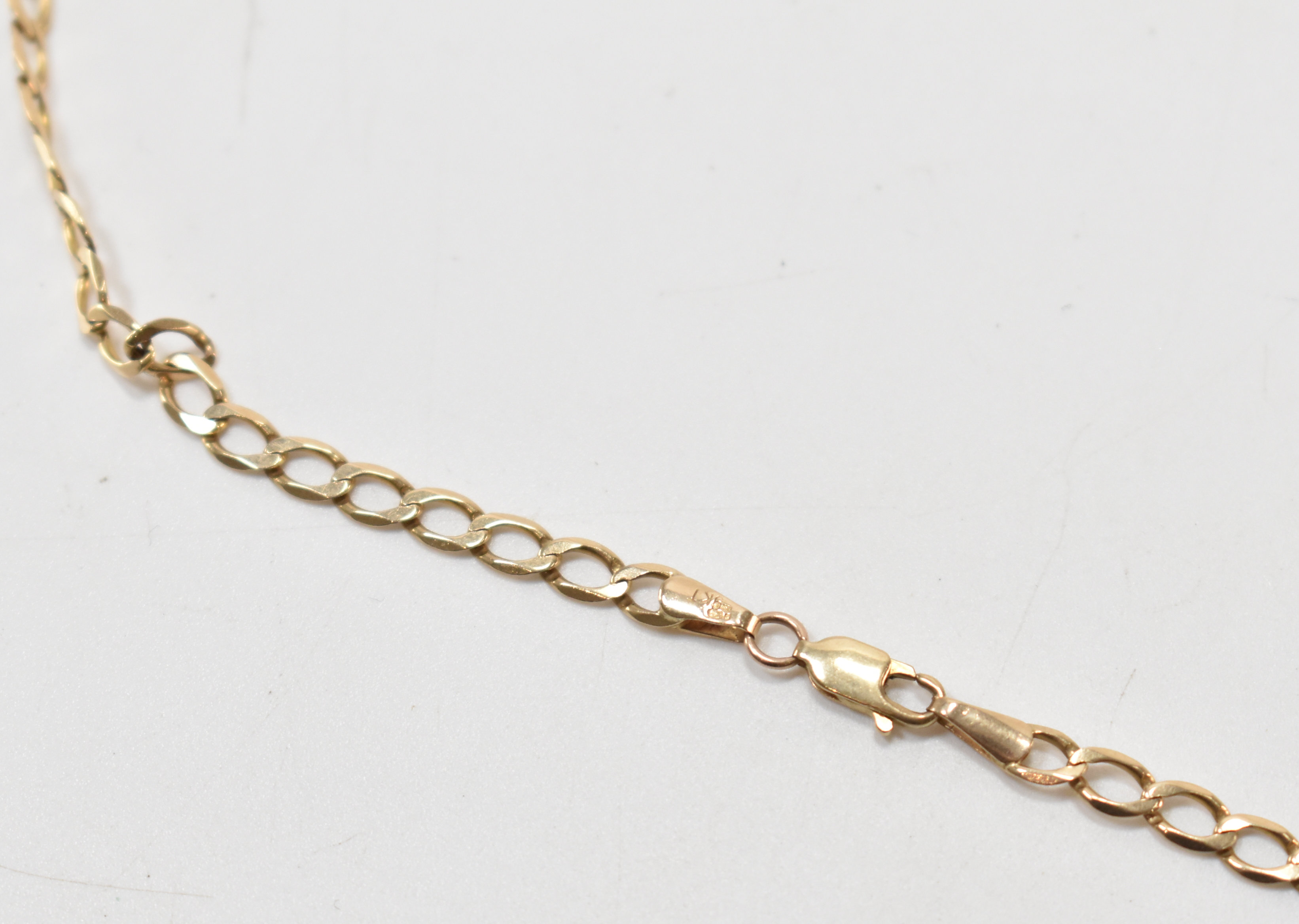 HALLMARKED 9CT GOLD CURB LINK CHAIN NECKLACE - Image 5 of 5