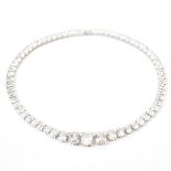 925 SILVER & CUBIC ZIRCONIA STONE SET NECKLACE