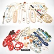 COLLECTION OF VINTAGE COSTUME JEWELLERY