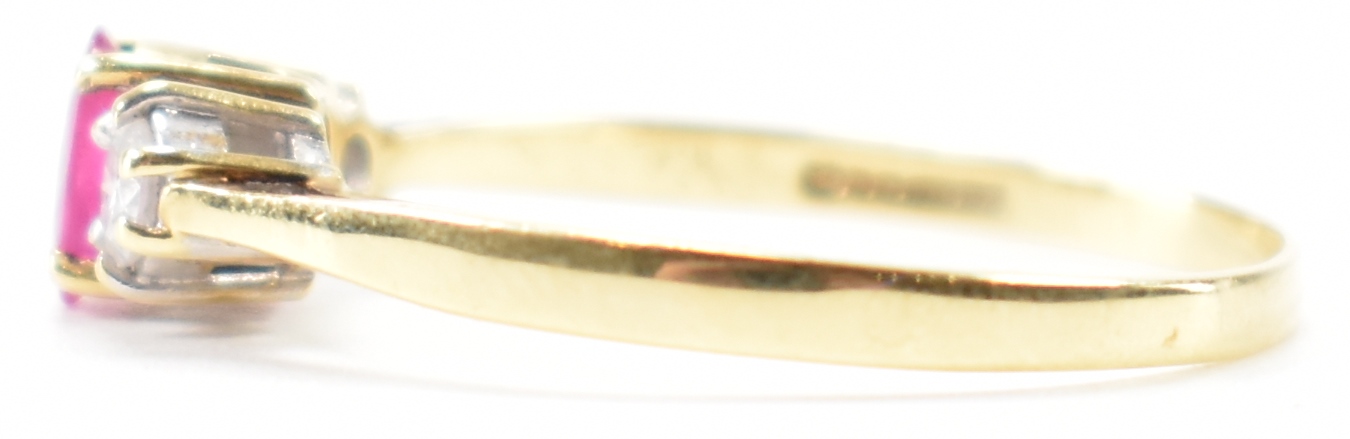 HALLMARKED 18CT GOLD RUBY & DIAMOND RING - Image 2 of 8