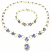 SAPPHIRE & DIAMOND PARURE JEWELLERY SUITE