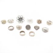 GROUP OF 925 SILVER RINGS