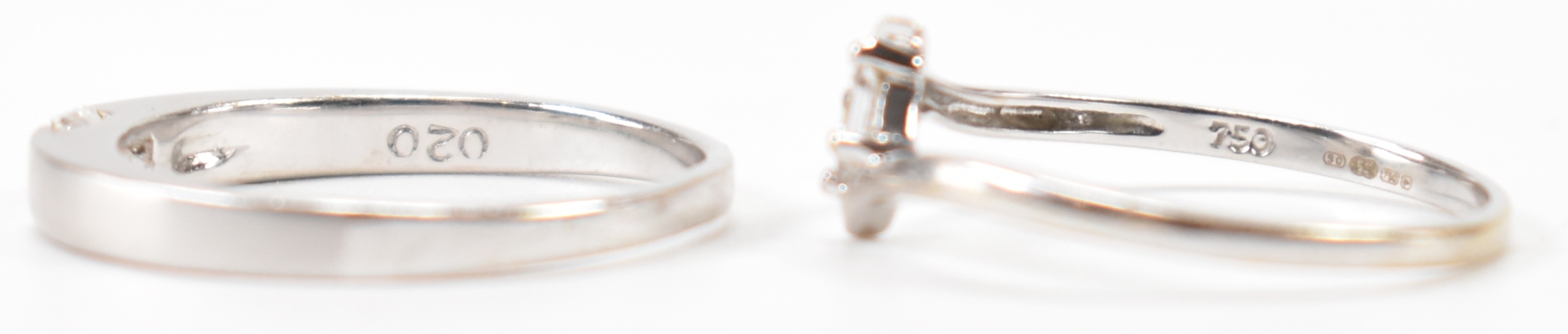 TWO WHITE GOLD & DIAMOND RINGS - Image 4 of 6