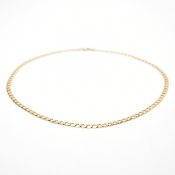 HALLMARKED 9CT GOLD FLAT LINK NECKLACE CHAIN