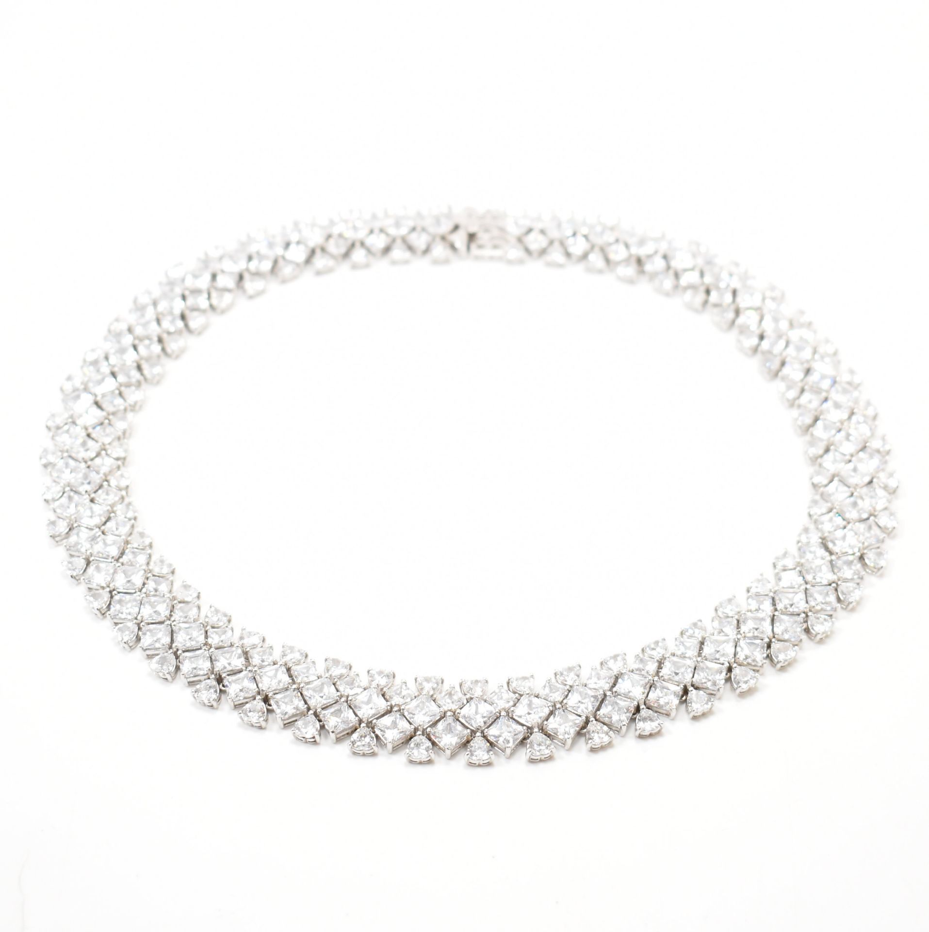 925 SILVER CUBIC ZIRCONIA STONE SET COLLAR NECKLACE - Image 2 of 5